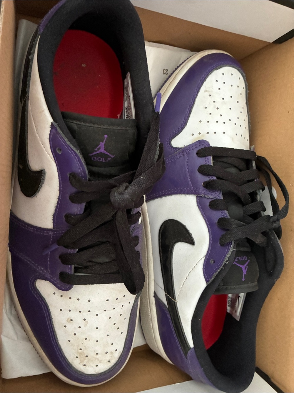 Nike air Jordan 1 low Purple, White & Black Sneakers
